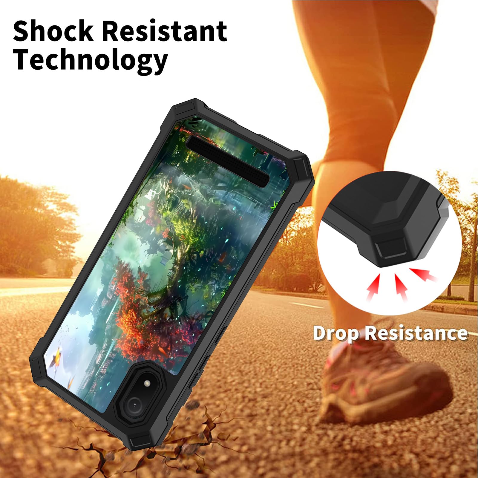 For Cloud Mobile Phone Case With Screen Protector,Stratus Phone Case C8 Black