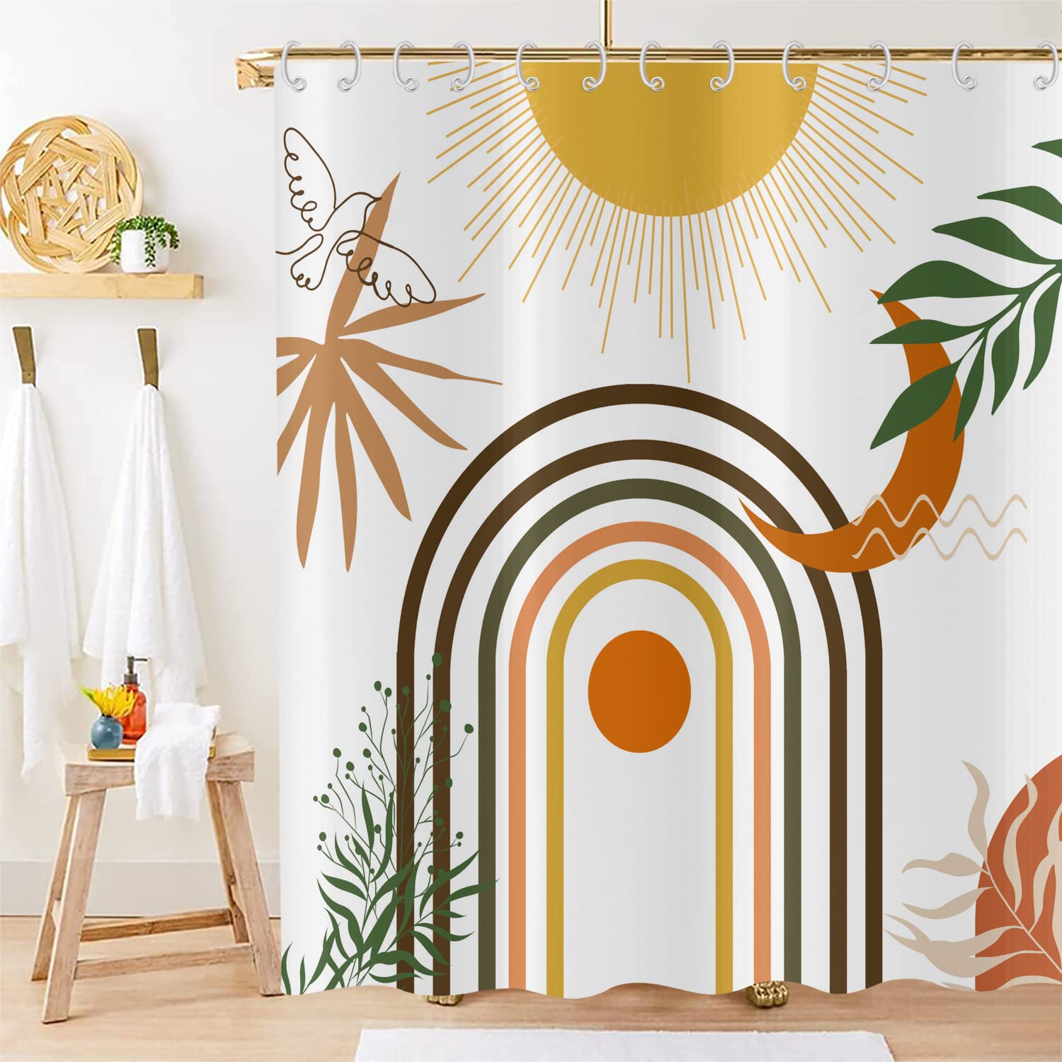 Hnmdmyi Boho Shower Curtain 180x180