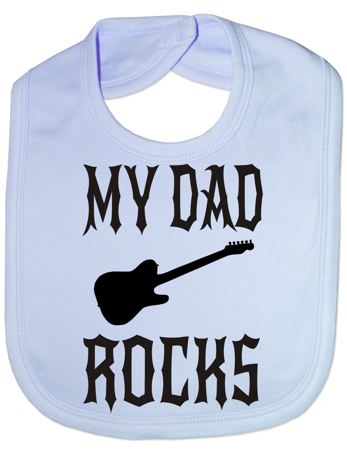 Print4u Blue My Dad Rocks - Funny Baby/Toddler/Newborn Bib - Baby Gift