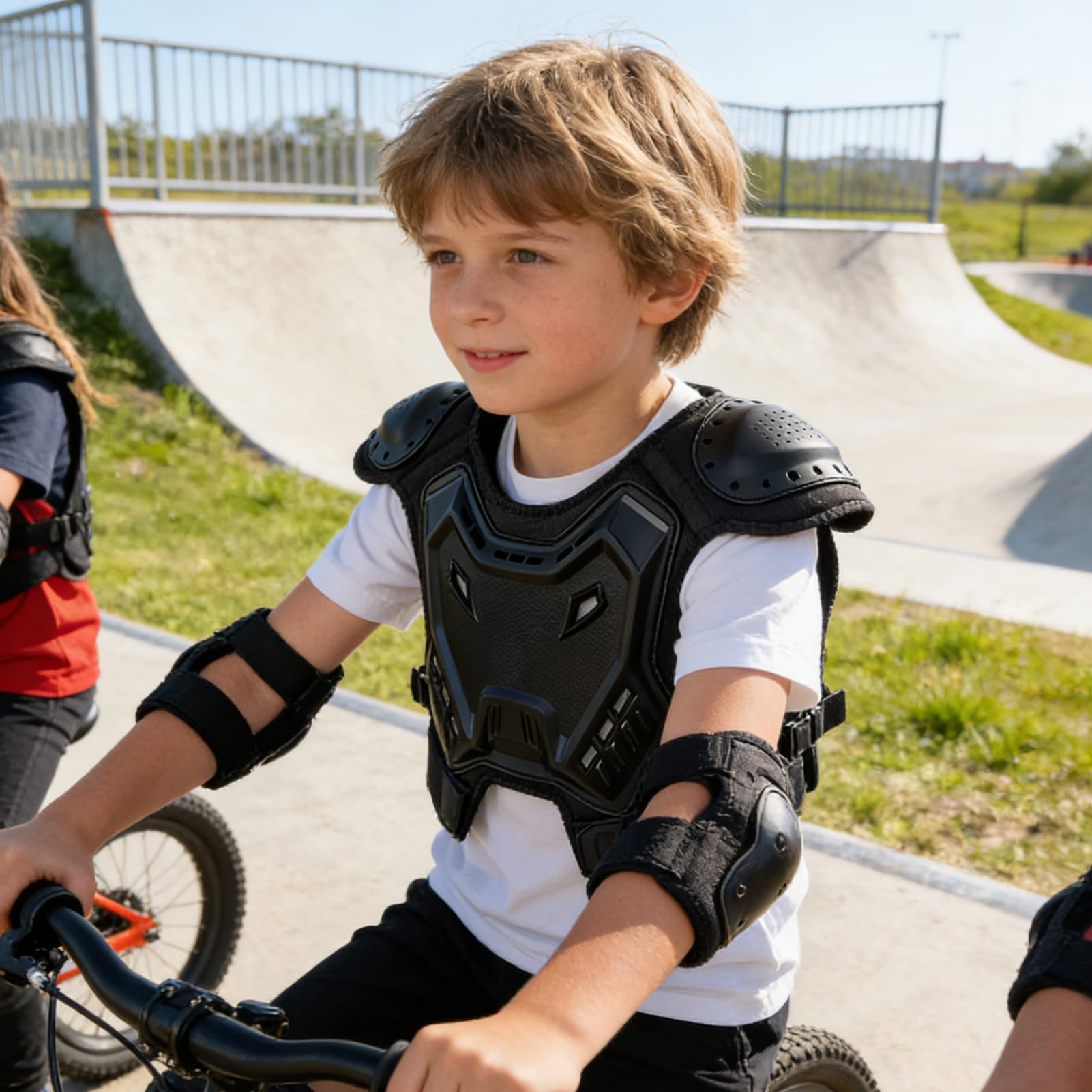 Wyposażenie motocyklowe dla dzieci – ochraniacz na klatkę piersiową, do motocrossu, snowboardu, snowboardu i jazdy na deskorolce