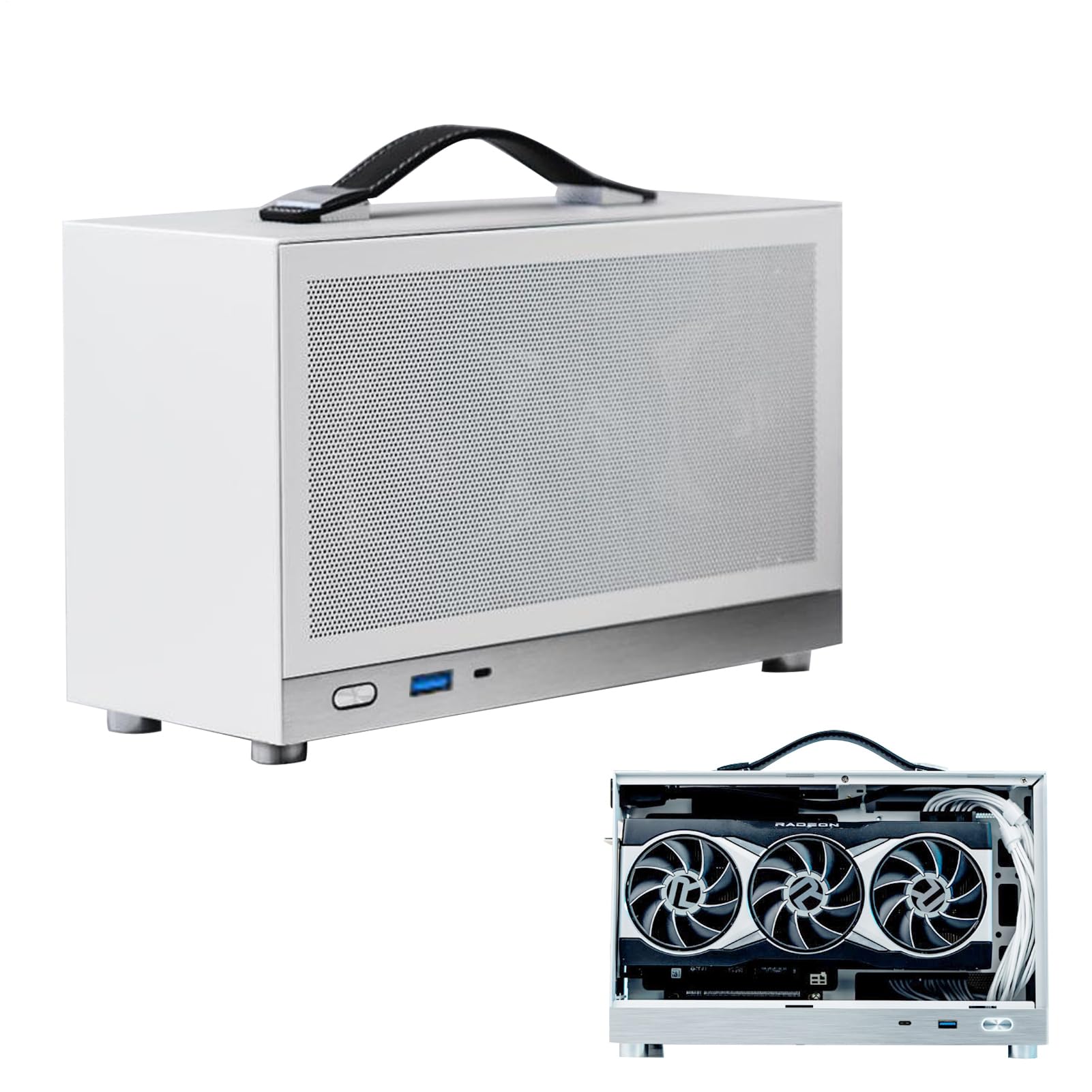 Desktop - Host di Computer Portatile, Torre Ultra Mini | Alloggi ITX Compatta con Costruzione Moderna, Pratici per I Giocatori, Impiegati, Singoli Utenti