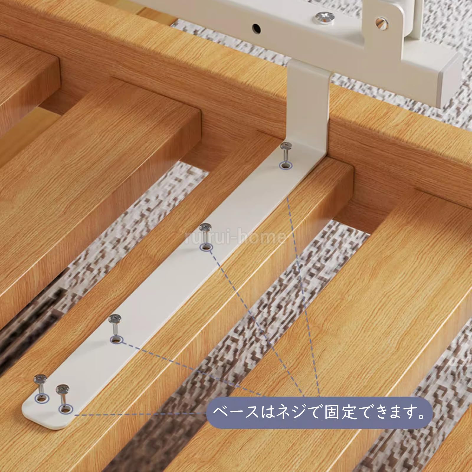 Cific ベッドガード 折りたたみ式 介護 転落防止 手すり 木目調 (4段) Amazon.co.jp: Cific ベッドガード 折りたたみ式 介護 転落防止 手すり