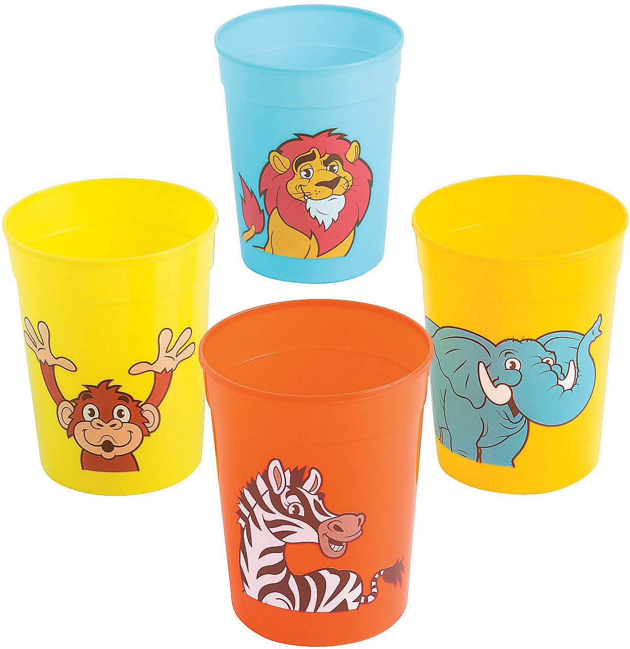 Fun Express Plastic Tiki Cups Set of 12 Colorful and Eye
