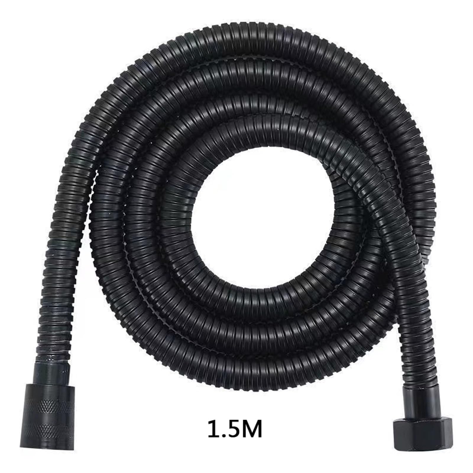 Manguera de ducha de acero inoxidable de alta presión, tubo de ducha flexible de 1,5 m para baño, tubo de ducha de metal negro G1/2 pulgadas y resistente a la corrosión Duschschlauch