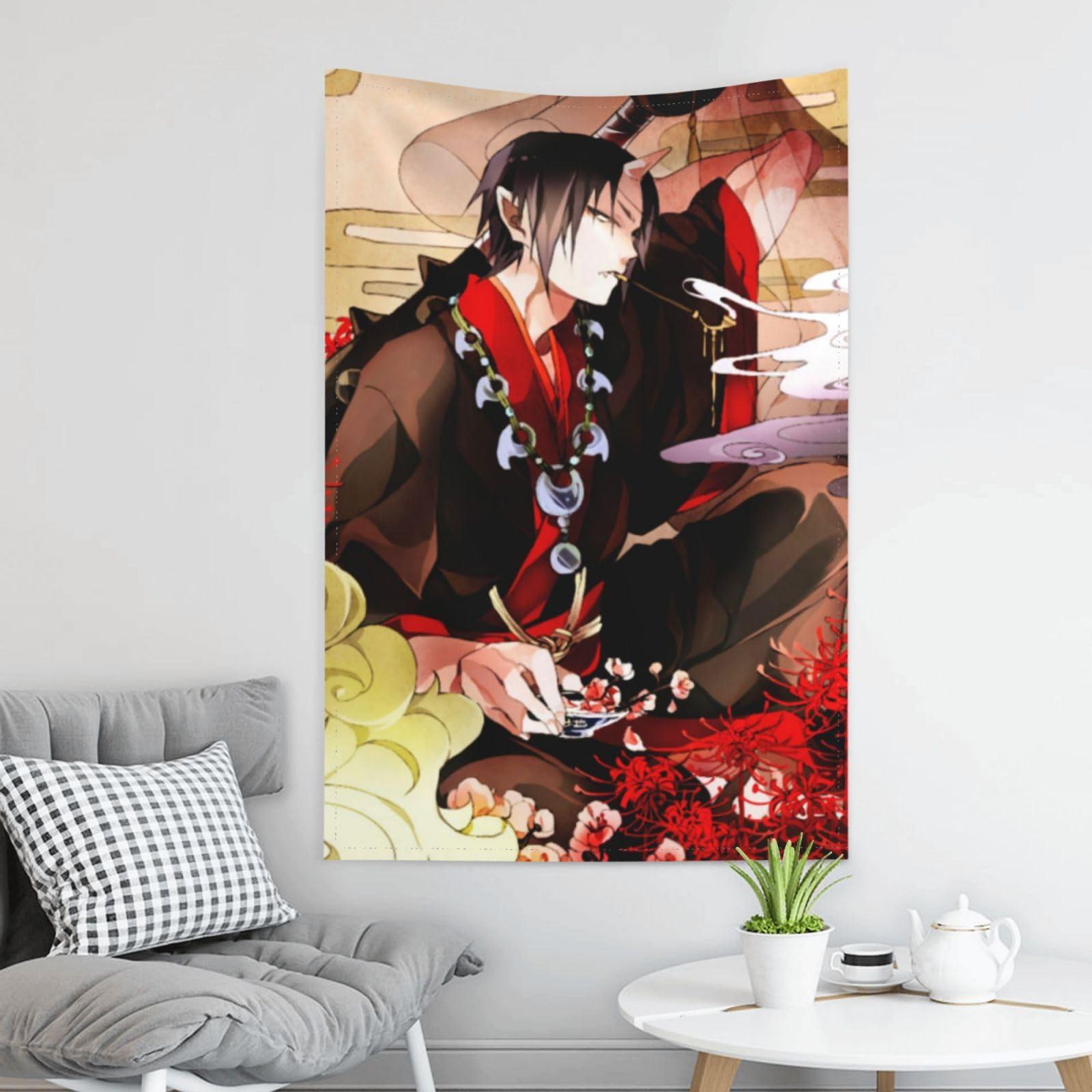 Amazon.co.jp: タペストリー 白澤 鬼灯の冷徹 鬼灯 壁掛け 壁