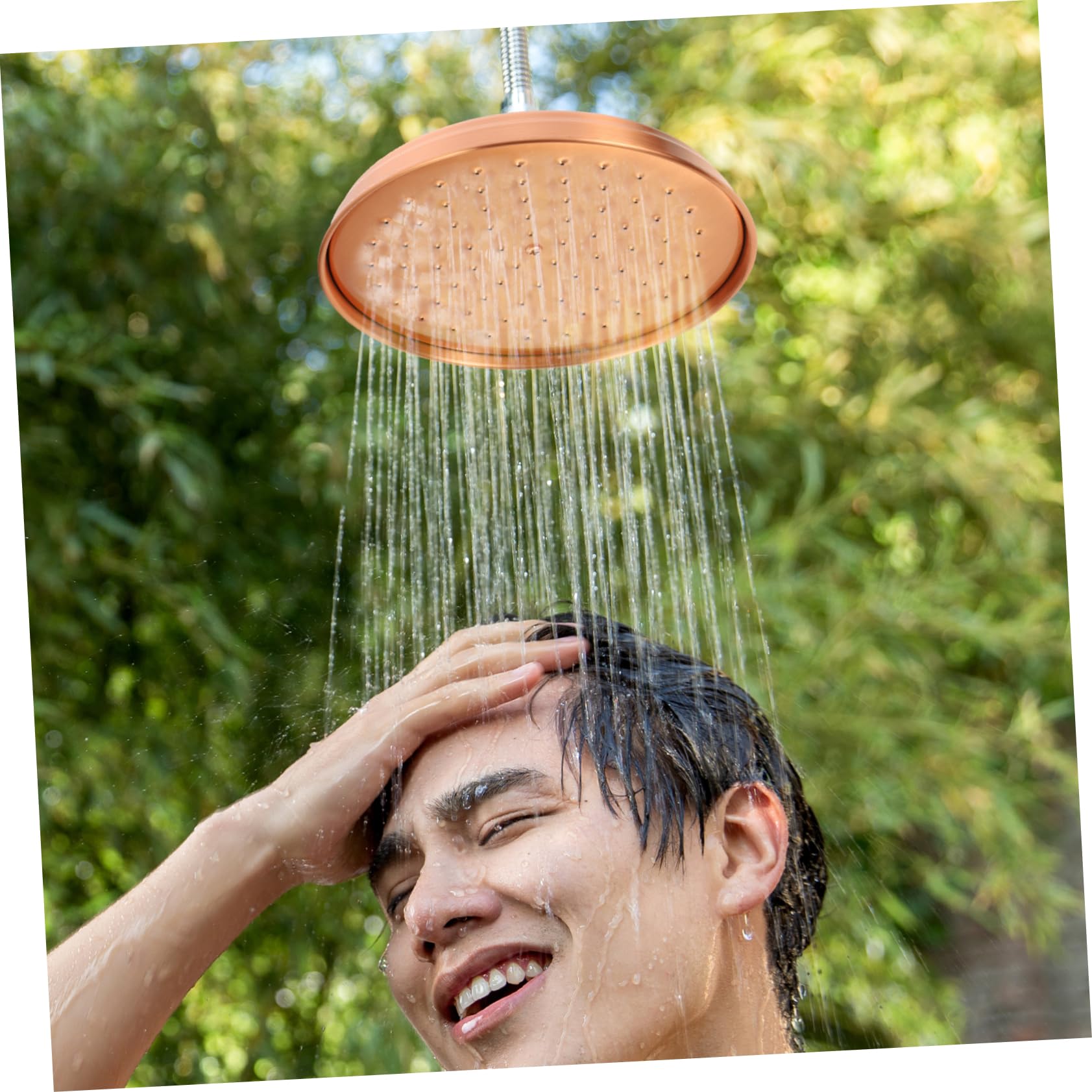 Cabilock Alcachofa de ducha de cobre de 8 pulgadas, diseño retro para baño y hogar