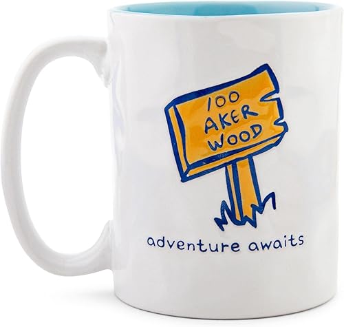 Miniatura 2 de Disney Winnie the Pooh "Adventure Awaits" Taza de cerámica de cerámica  Taza de café para expreso, cacao y té  Capacidad para 16 onzas
