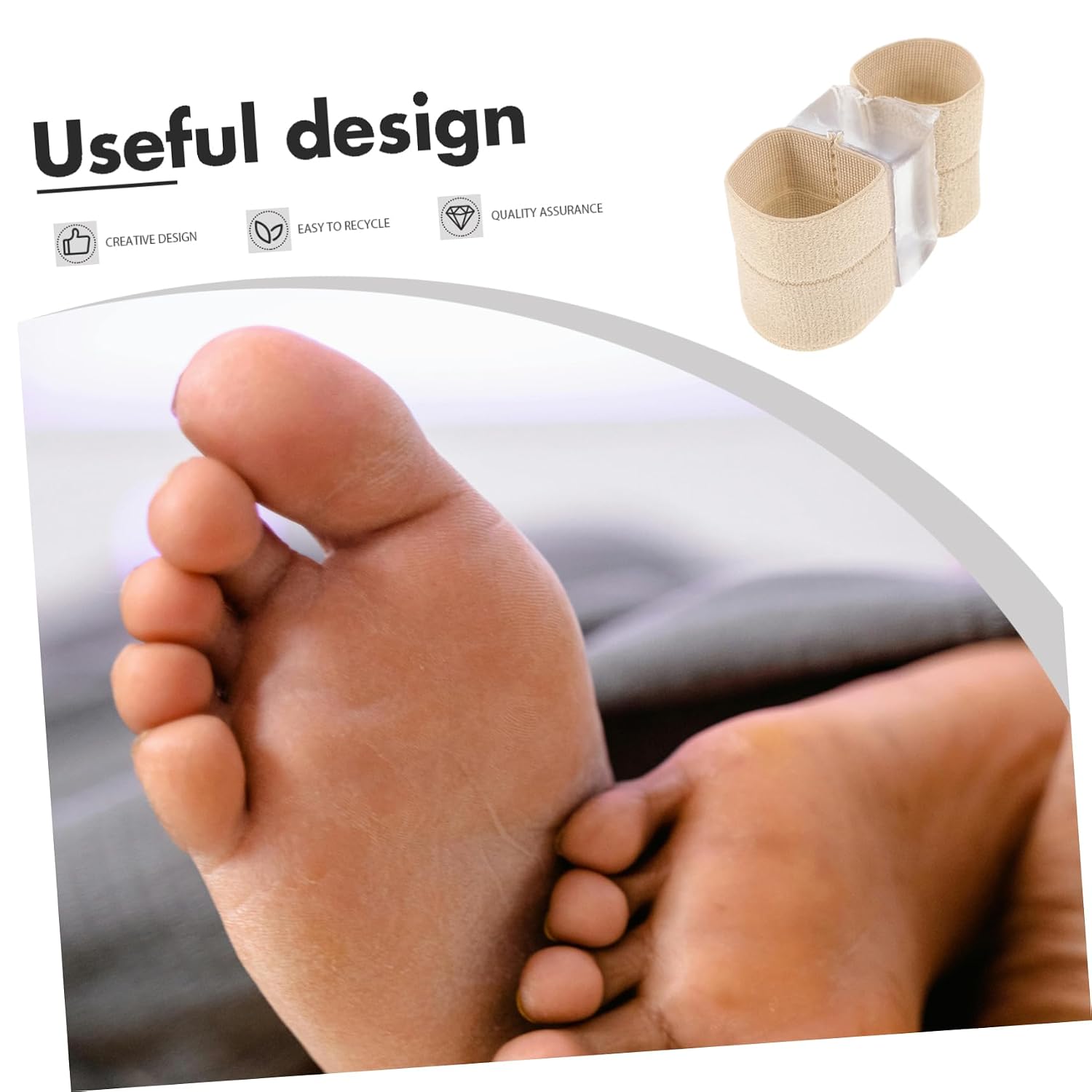 8pcs Gel Toe Separators for Women Toe Corrector for Bunions Elastic Band Comfortable Foot Care Accessory for Women