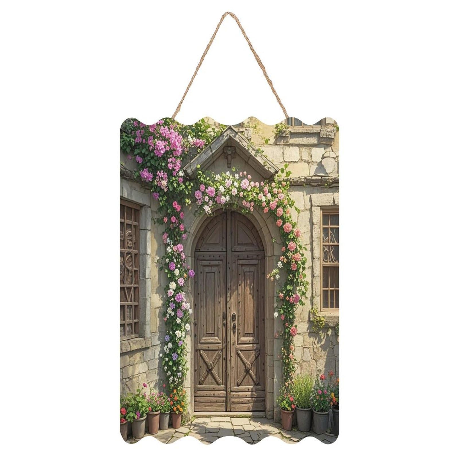 Affiche murale en bois QMKFWT suspendue pour décoration de maison et café - 8