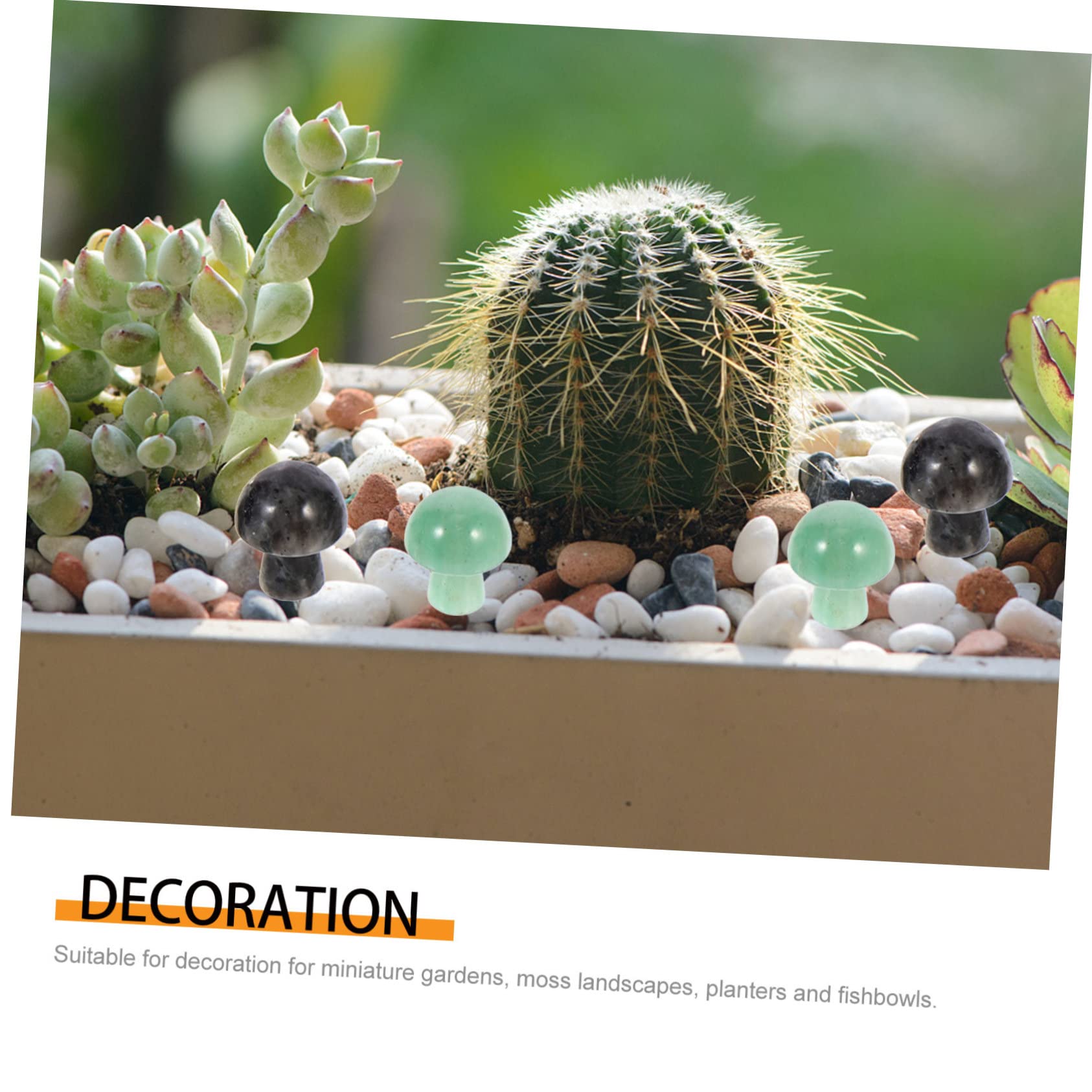 Yardwe 50stücke Teiliges Dekorative Kristall-pilzskulpturen Für Miniaturgärten Aquarien Und Tischdekoration Natürliche Farben Für Gartenliebhaber Und Kreative Deko-Fans