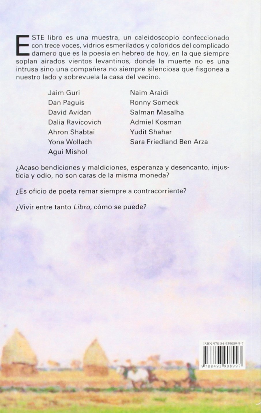 Poesia contemporanea en lengua hebrea