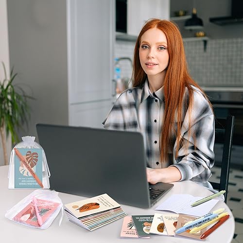 Miniatura 6 de 24 Set/48 Pcs Positive Affirmation Gift Set Gratitude Notebooks with Pens Small Bags Motivational Encouragement Notepads Daily Affirmations Journal