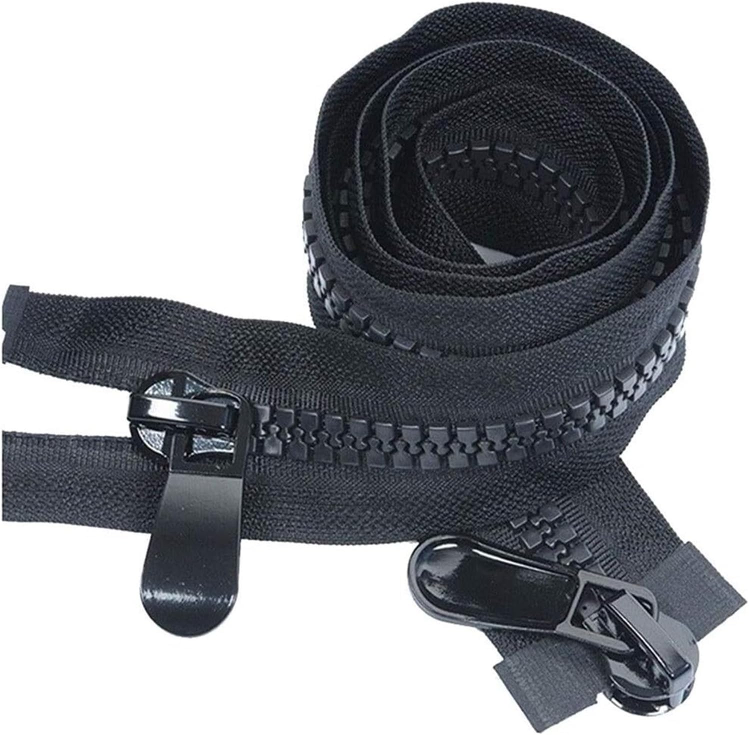 No.8 樹脂製ダブルオープニング大型ジッパー ロングジャケット用 - 耐久性のある家庭用織物縫製ダブルヘッドジッパー 1個(80c