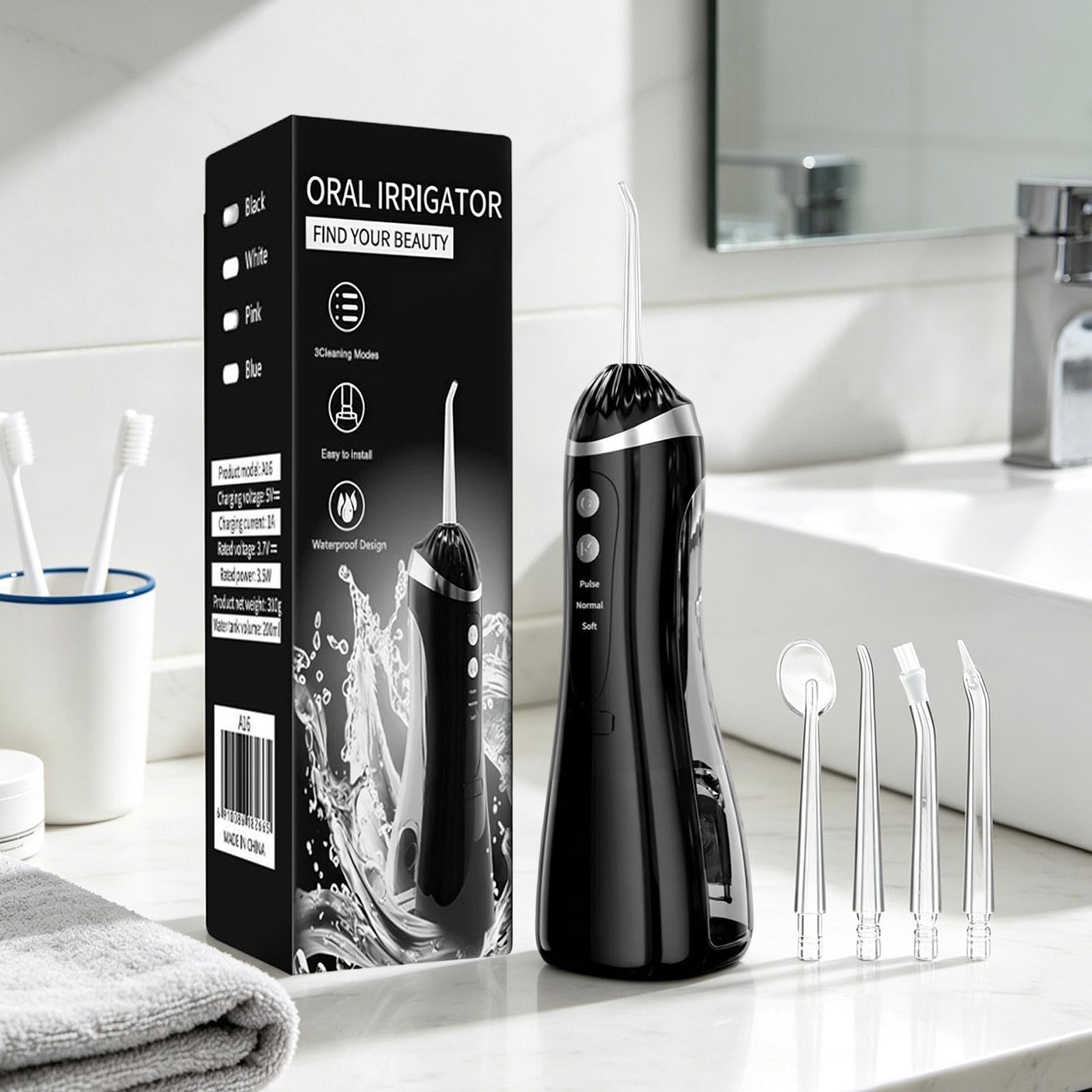 Elektryczny Flosser do Zębów Akumulatorowe Urządzenie Irygacyjne Do Aparatu