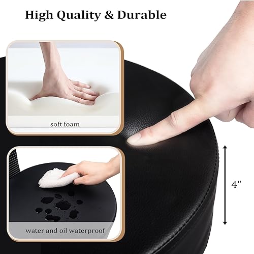 Miniatura 4 de OmySalon Silla de dibujo, silla ergonómica de escritorio de oficina con soporte para la espalda, taburete alto ajustable con reposapiés y cojín de