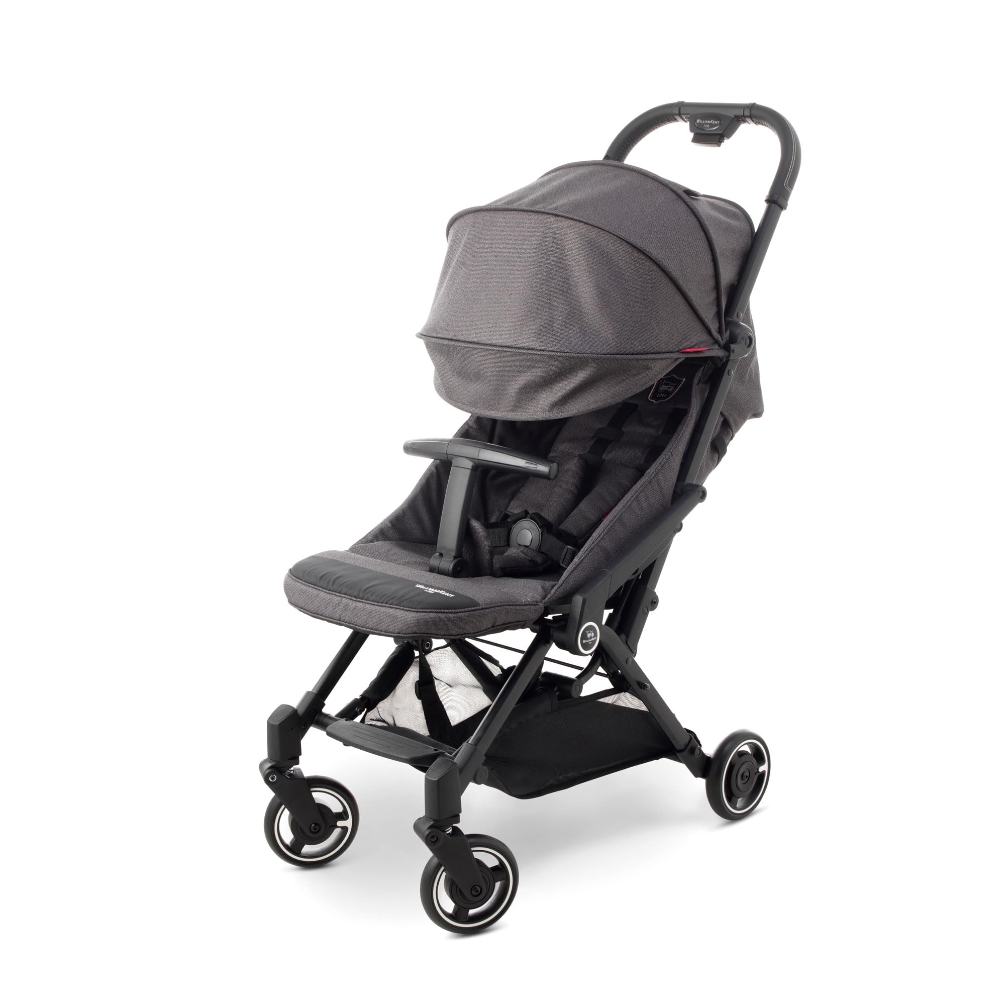 WILLIAM KENT 1733 Poussette canne Aquila Plus | dès 6 mois et jusqu'à 22kg | poussette bébé compacte et légère | dossier multipositions | pliage une main format bagage cabine | canopy XXL
