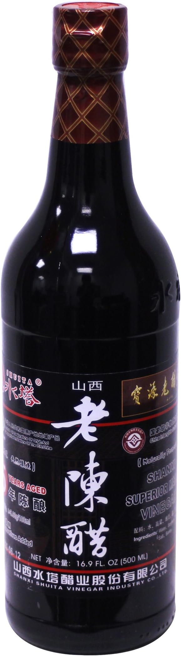五年老陳醋 shanxi shuita naturally fermented superior mature Vinegar -5 years brewed. 500ml