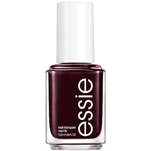 Essie Nail Polish 49 Wicked Deep Dark Red Colour, Original High Shine and High Coverage Nail Polish 13.5 ml - Wicked Dark Burgundy