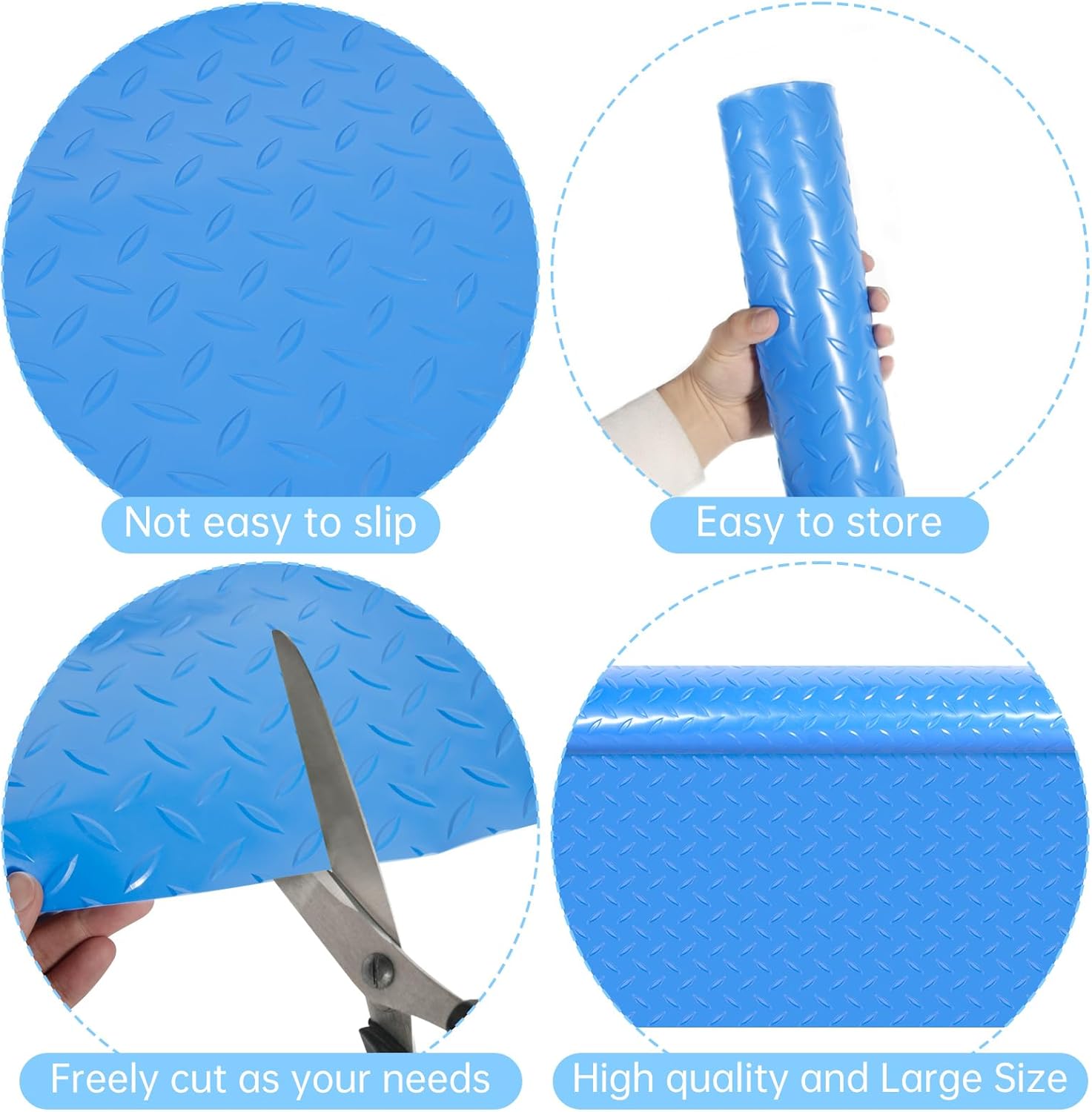 45x60 inches Swimming Pool Ladder Mat Protective Swimming Pool Step Pad for Above Ground Swimming Pool Ladder Pad Vinyl Non-Slip Pool Liner