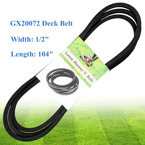 Miniatura 2 de AILEETE GX20072 - Cinturón de cubierta de 12" x 104" para John Deere D100, D110, D120, D130, L100, L108, L110, L111, L118, L125 cortacésped con