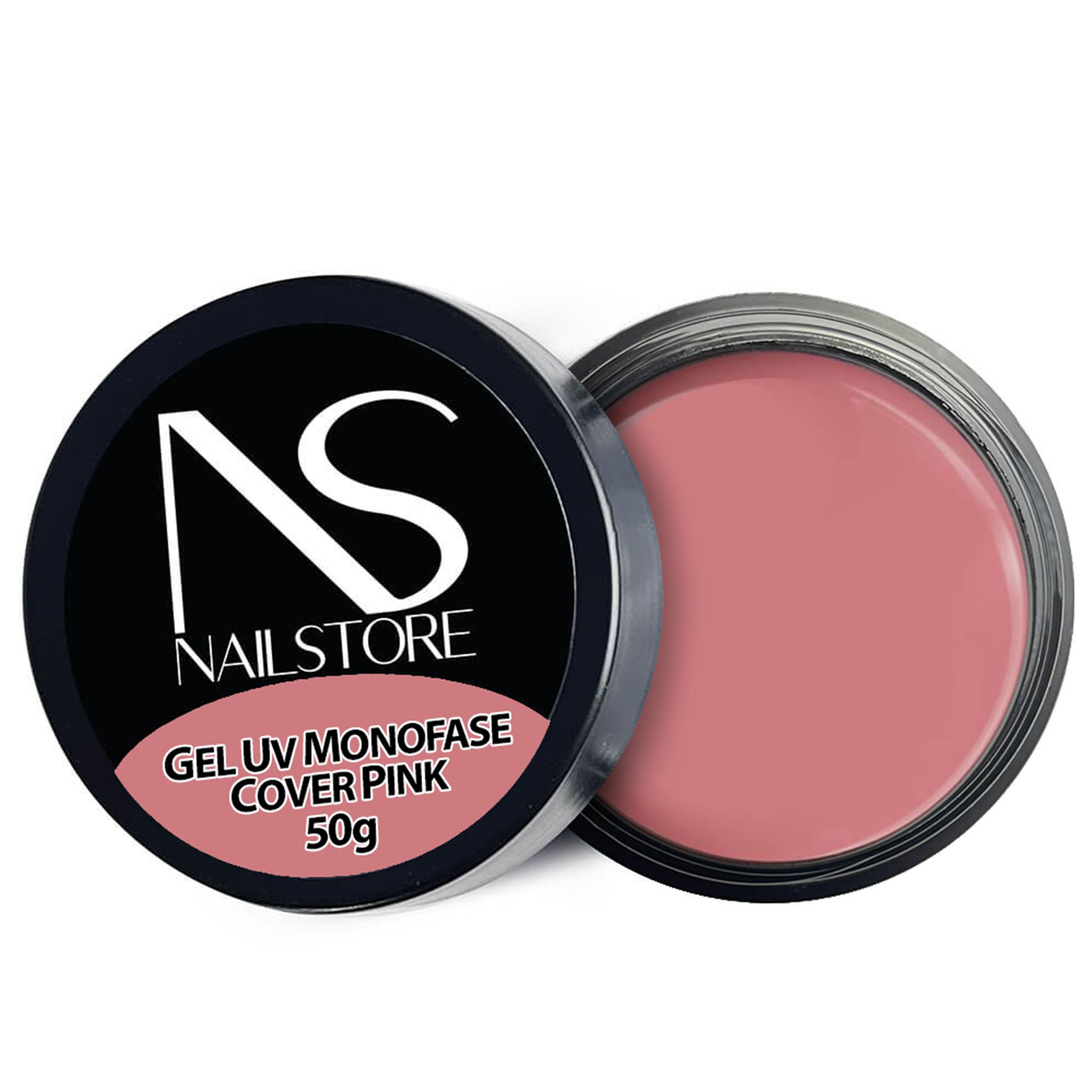 NAILSTORE - Gel UV Led Costruttore Monofasico Cover Pink - media densità - autolivellante - camouflage - facile lavorabilità – adatto per Refill e allungamento con cartina (50 g)