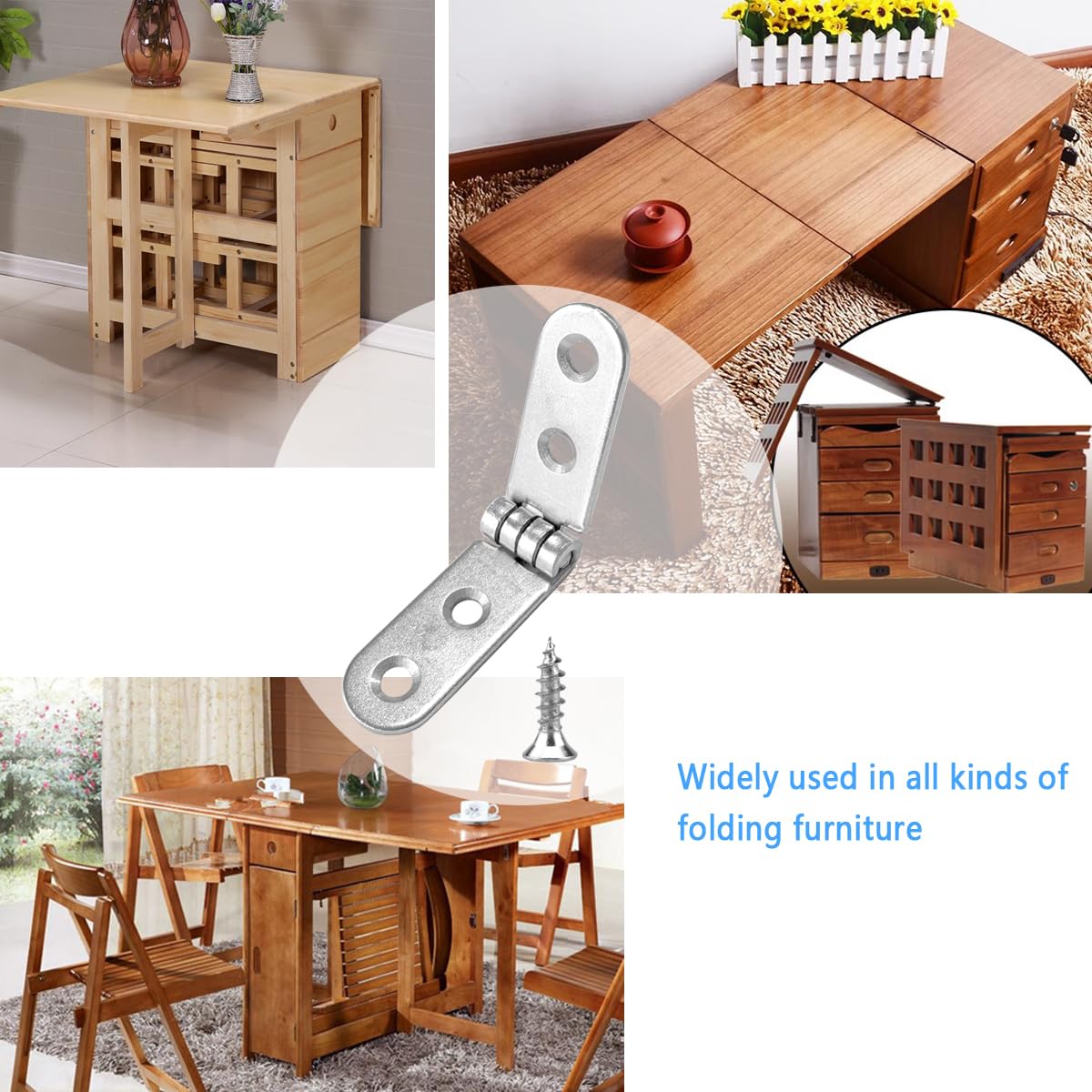 4 Cerniere In Acciaio Inox Per Porte E Mobili - 2 Pollici (48x34mm) | Antiruggine E Silenziose - Foto 4