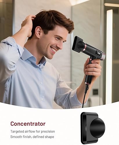 Miniatura 5 de MESCOMB Secador de pelo de viaje con difusor, 1875 W de doble voltaje iónico, secado rápido y control de encrespamiento para cabello gruesorizado,