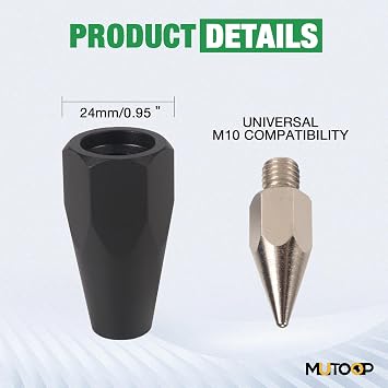 Replaceable Tip of GPS Poles Prism Poles - 3-Pack Sharp Pole Point with 5/8 Thread for Surveying & Alignment Rods