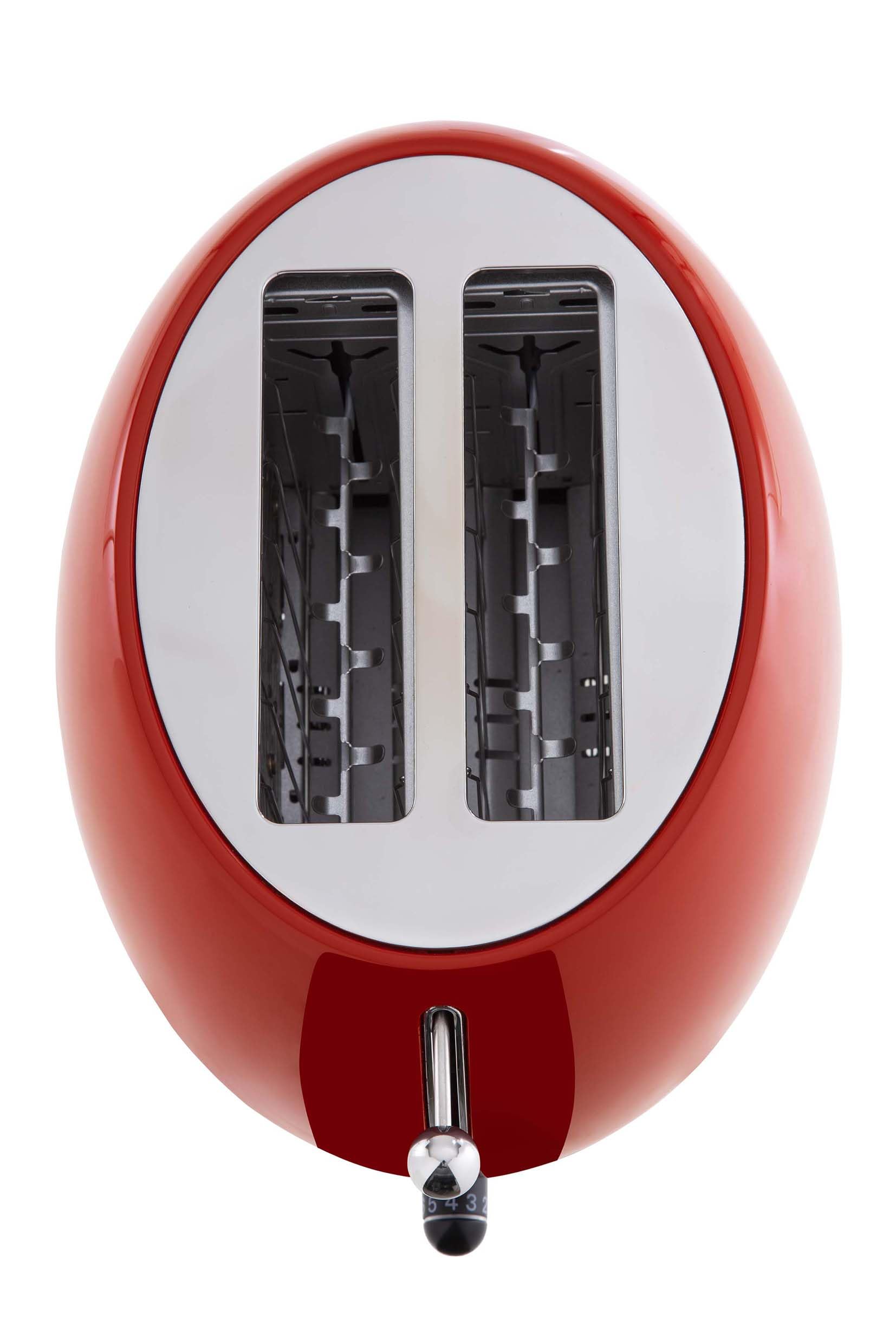 BUGATTI Romeo, Tostapane di Design Multifunzione in Acciaio Inox, 7 Livelli di Tostatura, 4 Funzioni, Pinze non Incluse, 870-1035 W, Colore Rosso