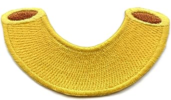 Macaroni Noodle Embroidered Iron On Patch