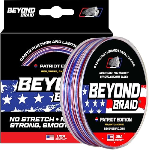 Miniatura 27 de Beyond Braid - Sedal trenzado superfuerte, resistente a la abrasión, no elástico - Colores azul camuflaje, musgo camuflaje, blanco, verde, rosa
