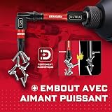 GEINXURN Set di punte per cacciavite Torx T7-T40, resistenti agli urti, magnetici da 25/50/75/150 mm, attacco esagonale da 1/4", set di punte per viti in acciaio in lega da 60 mm, con scatola di - 4