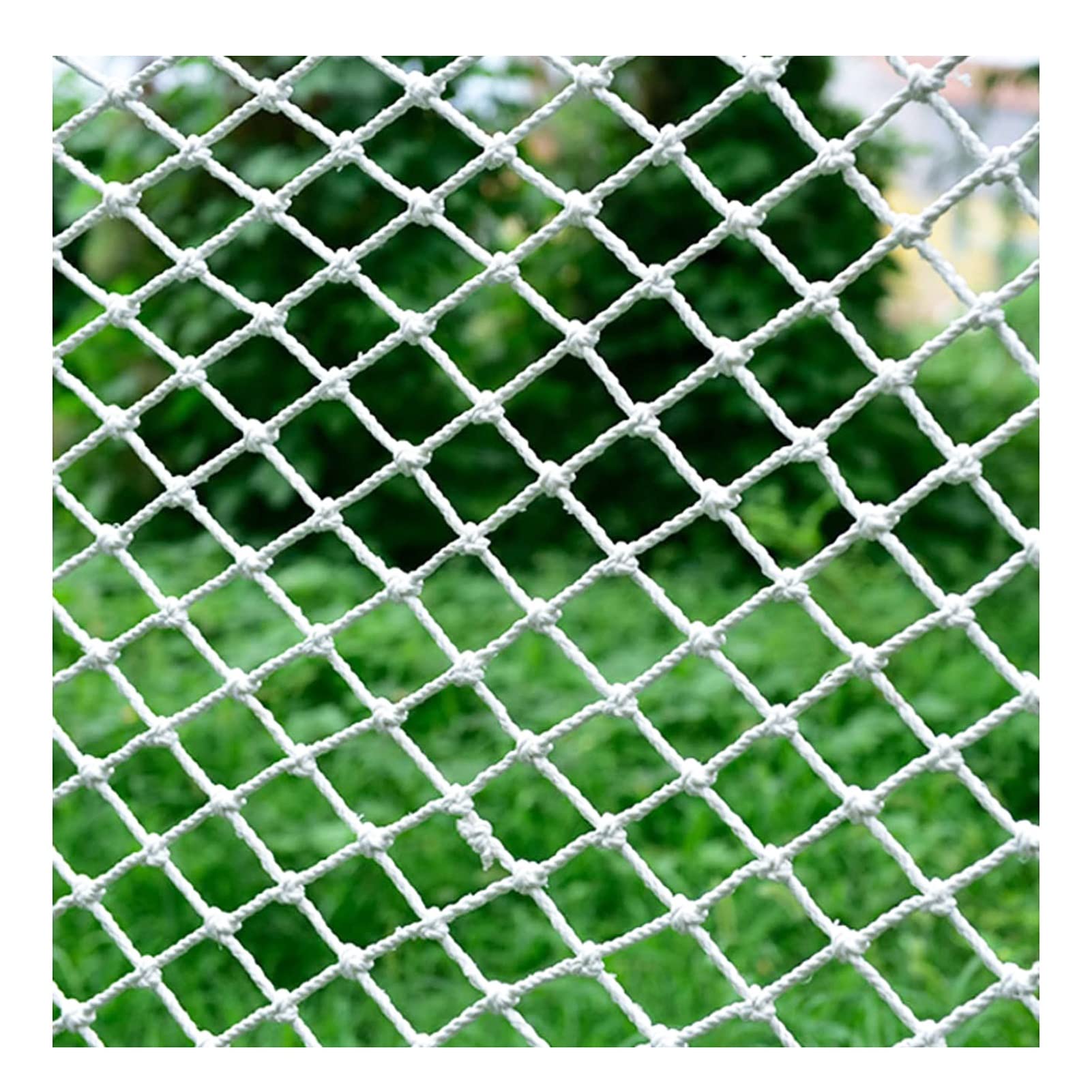 Sicherheitsnetz zum Klettern – Weißes Nylon-Seil, 10 cm, Maschenweite 4 x 4 m, für Garten, Pflanzen, Spielplatz, Balkon, Schutz