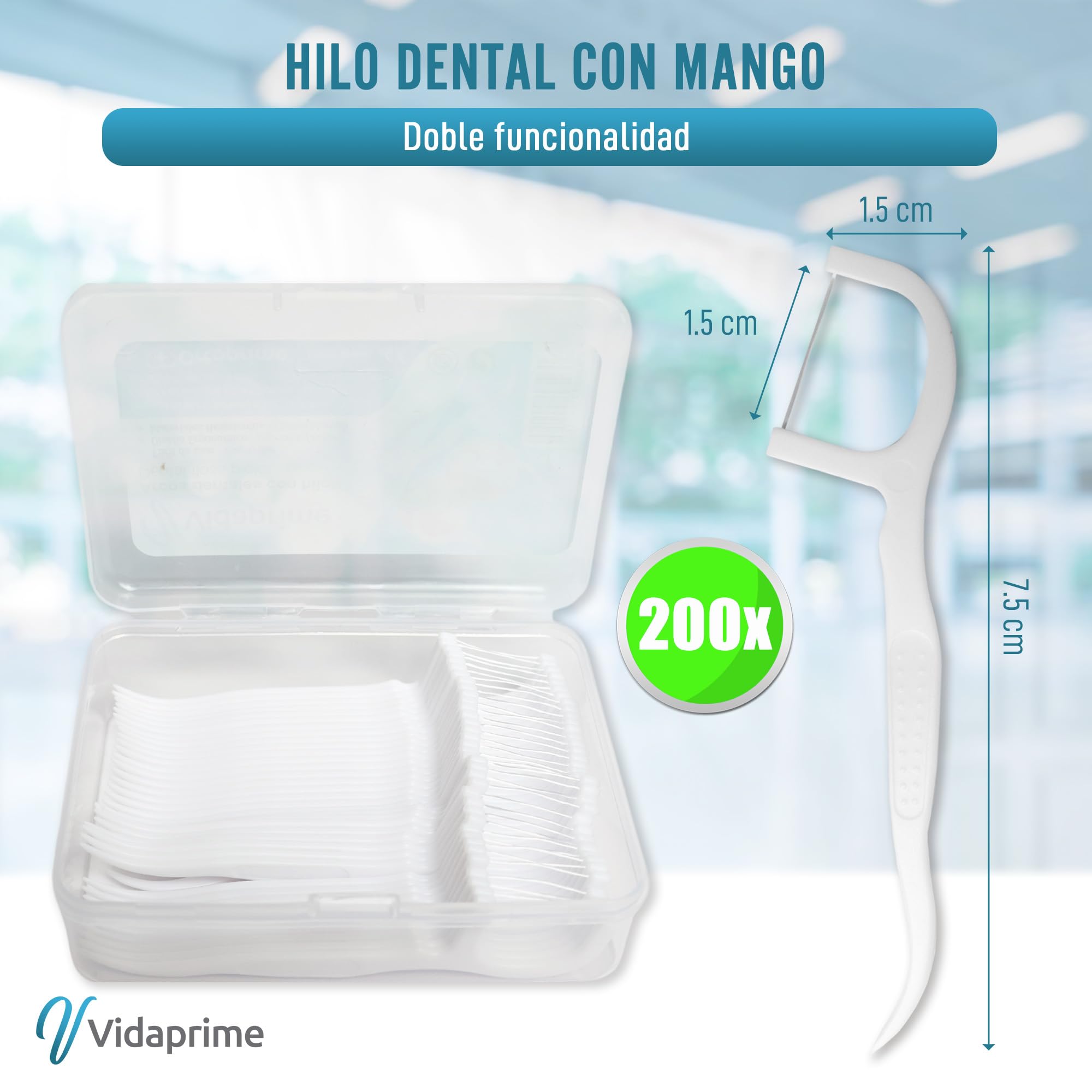 Nić dentystyczna z uchwytem COMFORT - Łuk stomatologiczny WIELOKROTNEGO UŻYTKU Pack 200 SZTUK - Nici dentystyczne DZIECI I DOROSŁYCH Taśma dentystyczna - Łuki dentystyczne Flosser Dental