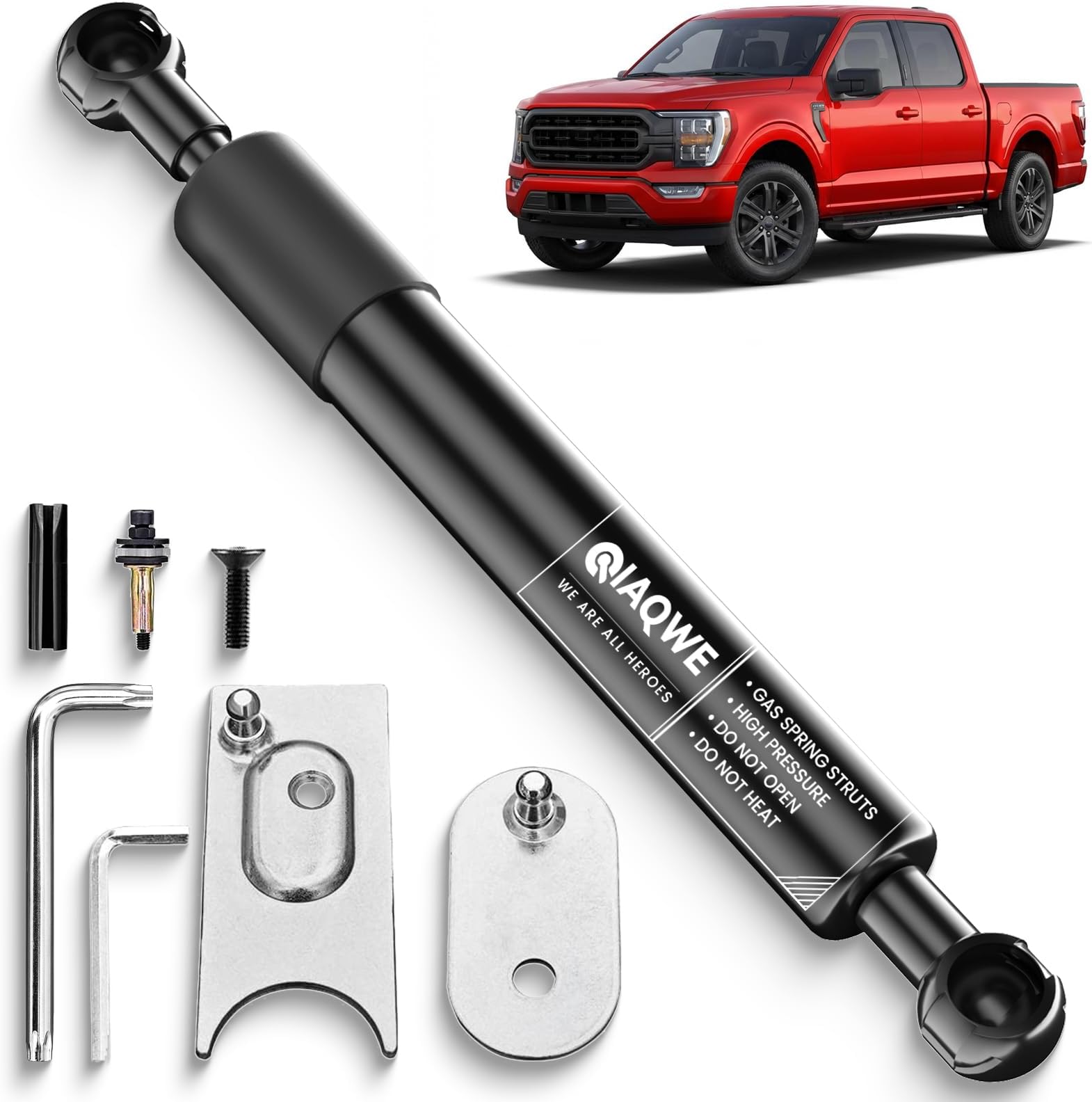 IAQWE 43301 Truck Tailgate Assist Shock Kit for Dodge Ram 1500 2009-2012 2500 3500 2010-2012, Ram 1500 2013-2018 Classic 2019-2024 2500 3500 2013-2024 Slow Drop Tail Gate Accessories Damper Strut