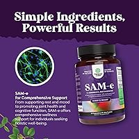 Vista 7 de Paquete de suplemento cerebral avanzado para memoria y concentración, vitaminas para adultos de todas las edades y Sam-E 200 mg suplemento de apoyo