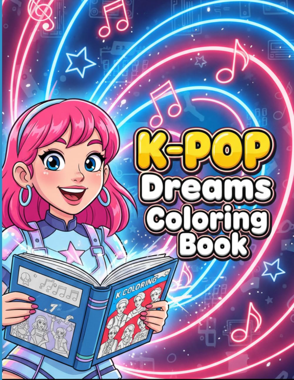 K-POP Dreams: Fun and Inspiring Coloring Pages for K-Pop Enthusiasts: Bold & Easy Designs for Creative Kids