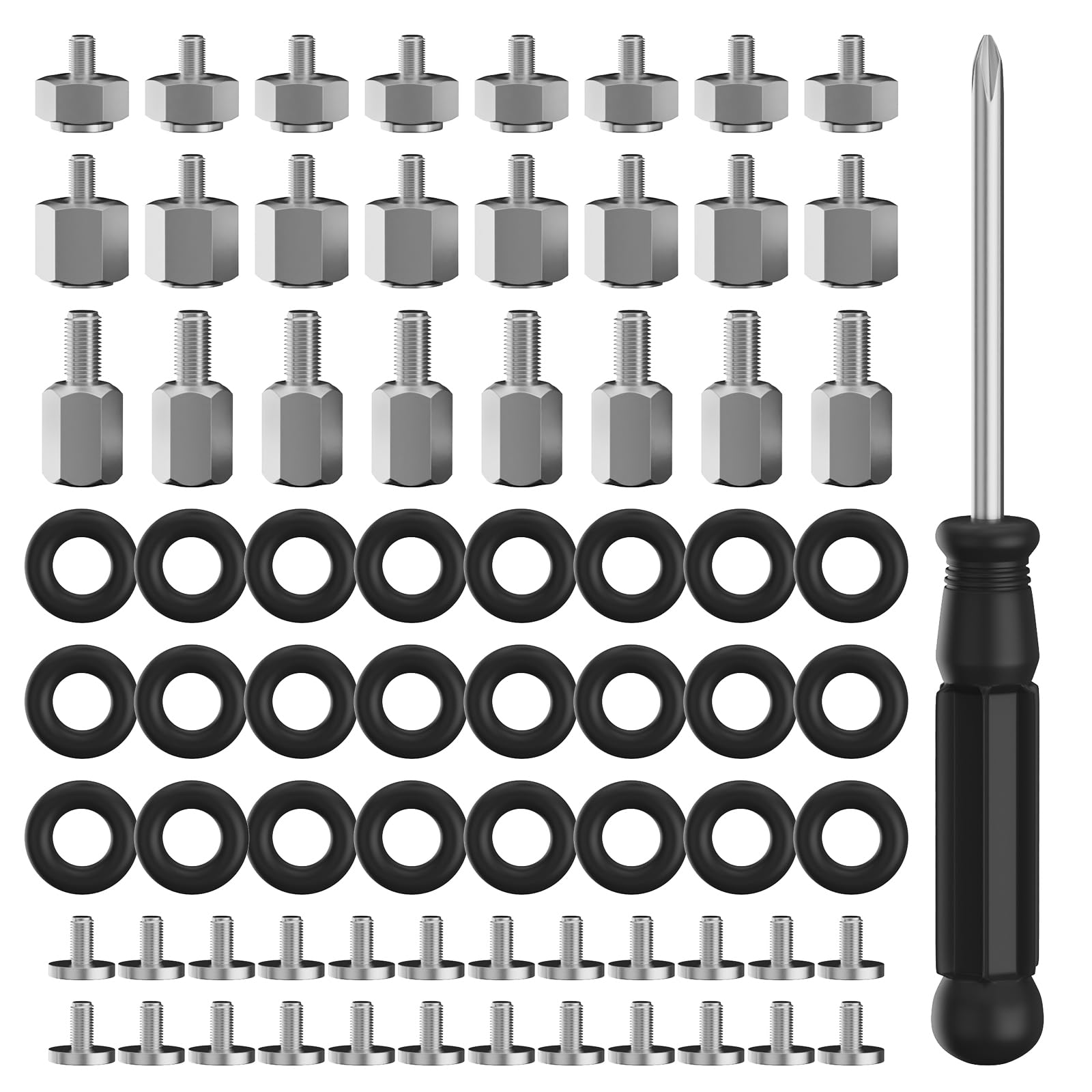 M.2 SSD Mounting Screws, 73 Pcs M.2 SSD Screw Kit with Magnetic Screwdriver, Multi-Specification Hard Disk Mounting Screws, Mounting M2 Screw Kit Suitable for Mainboard Repair of Computer