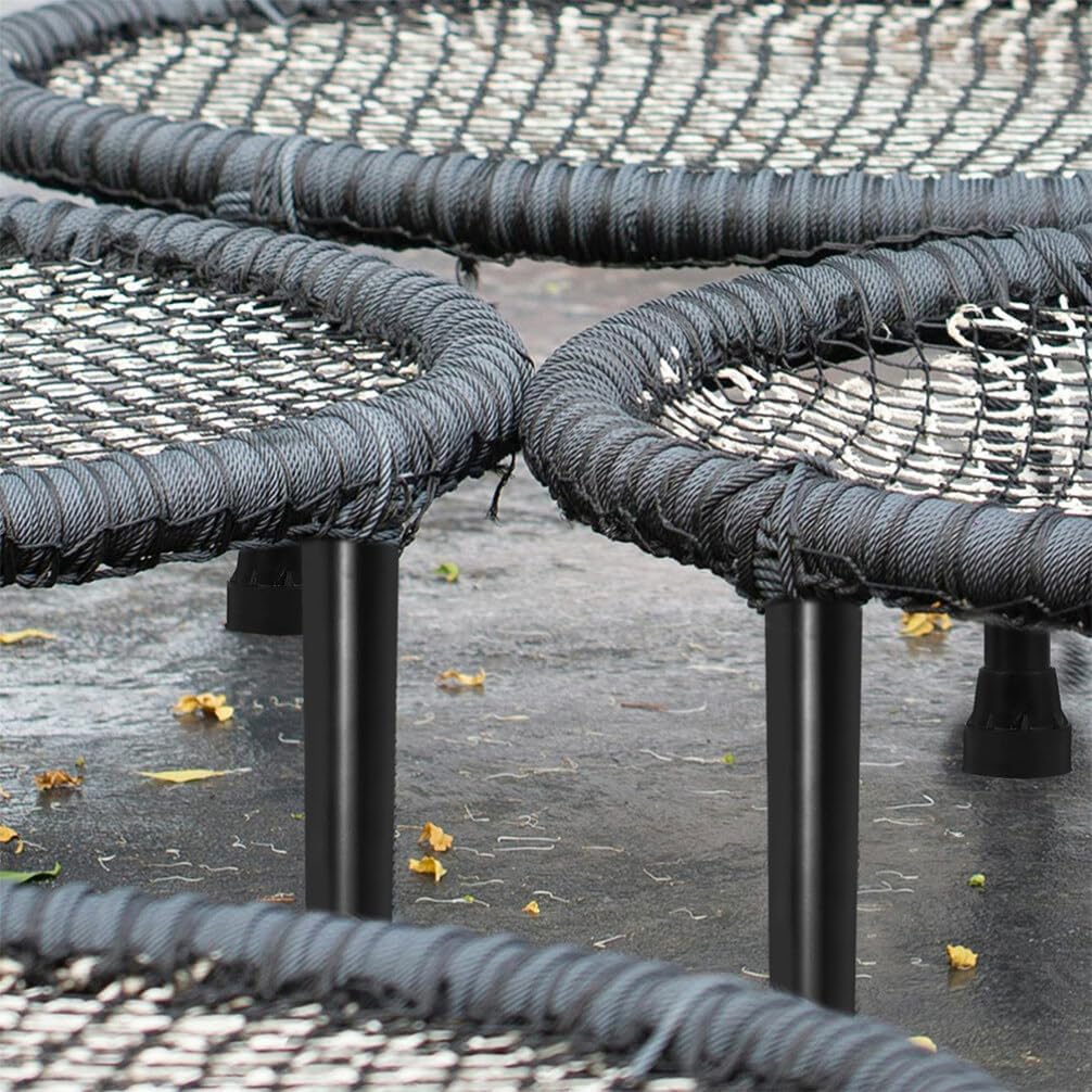 Mipcase 6pcs Universal Trampoline Replacement Legs Mini Trampoline Leg Cap Tip with Covers Pad Stainless Steel Trampoline Leg Tube Trampolines Bounce Part