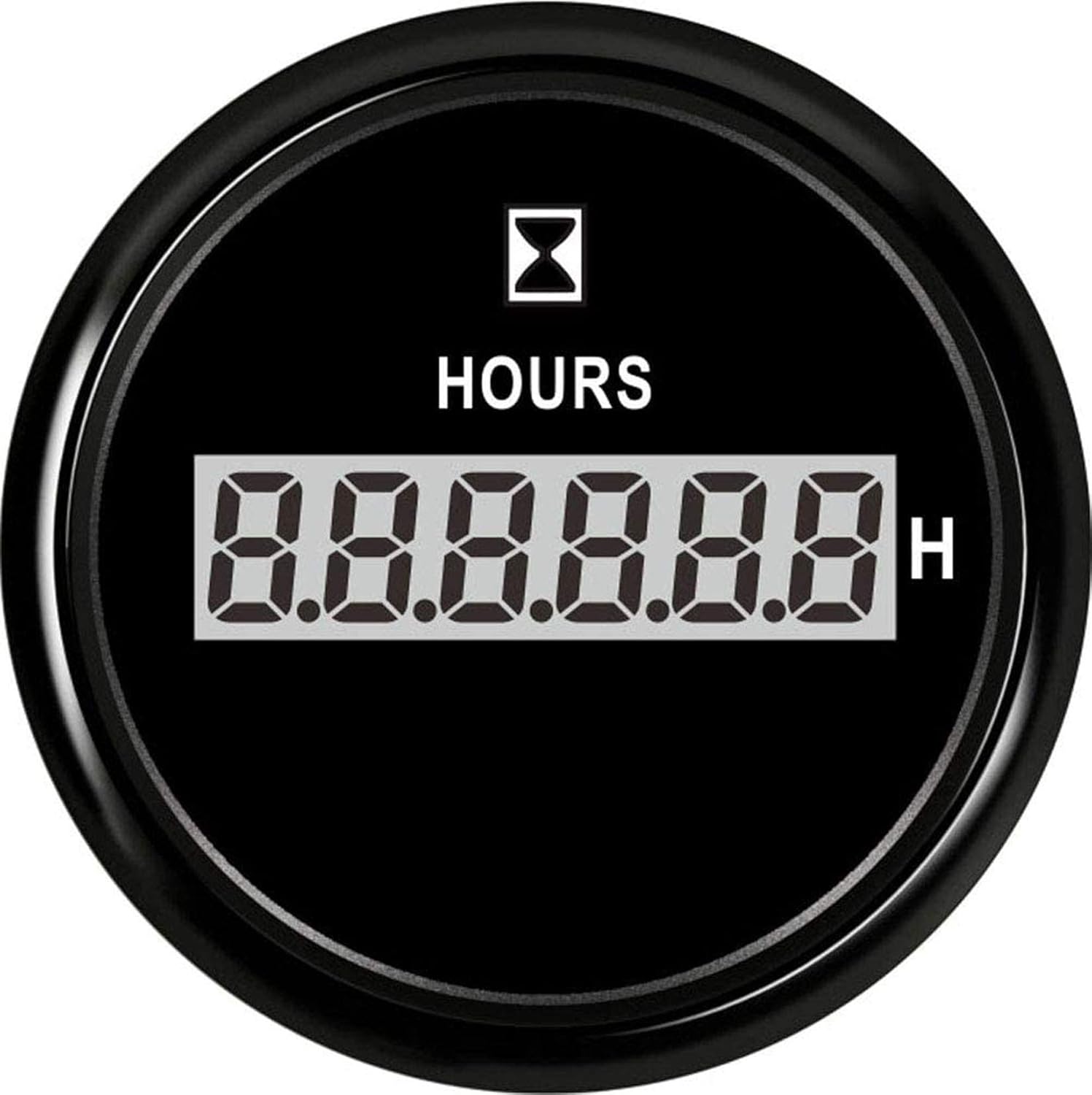 Samdo 52MM Waterproof 2" Hour Meter Hour Gauge 9-32V with Backlight for Marine Boat