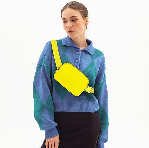 Miniatura 6 de Riñonera cruzada para mujeres y hombres, bolsa para cinturón para senderismo con correa ajustable, riñonera para correr, entrenamiento, deportes,