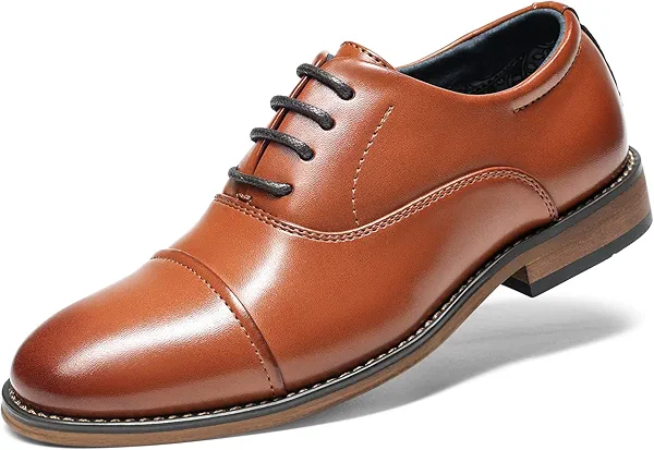 Bruno Marc Boy's Classic Oxfords Dress Shoes,Size 10 Toddler,Brown,SBOX2328K-NEW