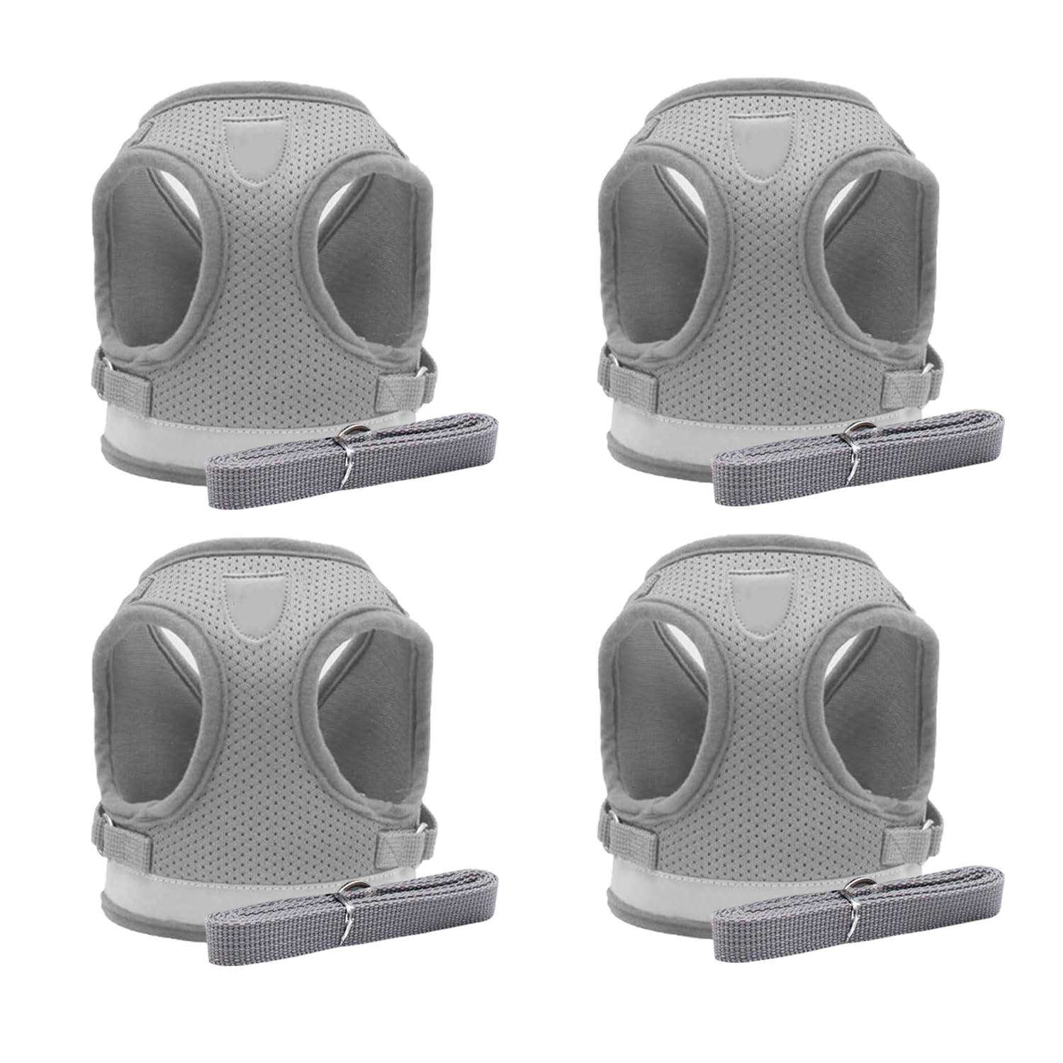 Kuber Industries Reflective Dog Harness With Adjustable Leash|Breathable Polyester Mesh Fabric |XL Size|HT-844|Comfortable No-Pull Grip|QuickRelease Buckles|Easy On - Easy Off Harness|Grey (Pack Of 4) (B0CVH38DJD) Amazon Price History, Amazon Price Tracker
