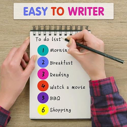 Miniatura 6 de 1400 calcomanías de punto blanco, etiquetas redondas de codificación, etiquetas de puntos circulares, calcomanías de lunares para oficina, aula,