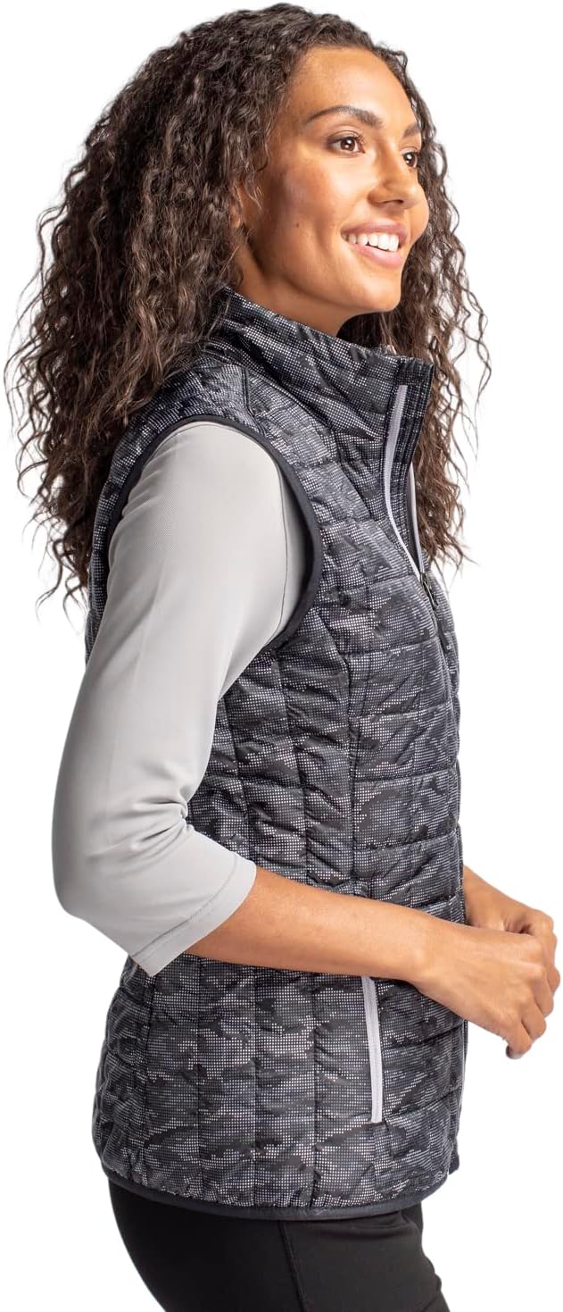 Cutter & Buck Women's NFL Rainier Printed Full-Zip Puffer Vest - Image 2