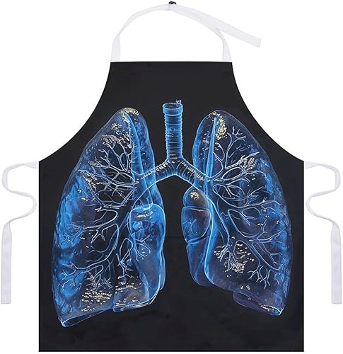 Miniatura 7 de MUSM Apron for Adults - 27.6 X 31.5 Inch, Heavy-Duty Polyester Aprons with Two Large Pockets, Waterproof Lungs Under The Light Kitchen Apron for