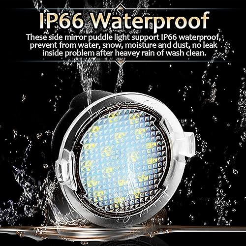 Miniatura 8 de D-Lumina Conjunto de lámpara LED para placa de matrícula compatible con Ford Flex Taurus Mercury Sable, incluye luces de charco de espejo lateral,