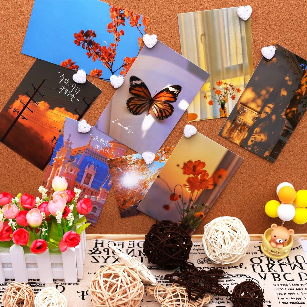 Heart Sequin Push pins,Cute Heart Amber Thumbtacks Decorative Pushpin for Photos Wall,Maps,Bulletin Board,Cork Boards 30 Pcs (White) image 5