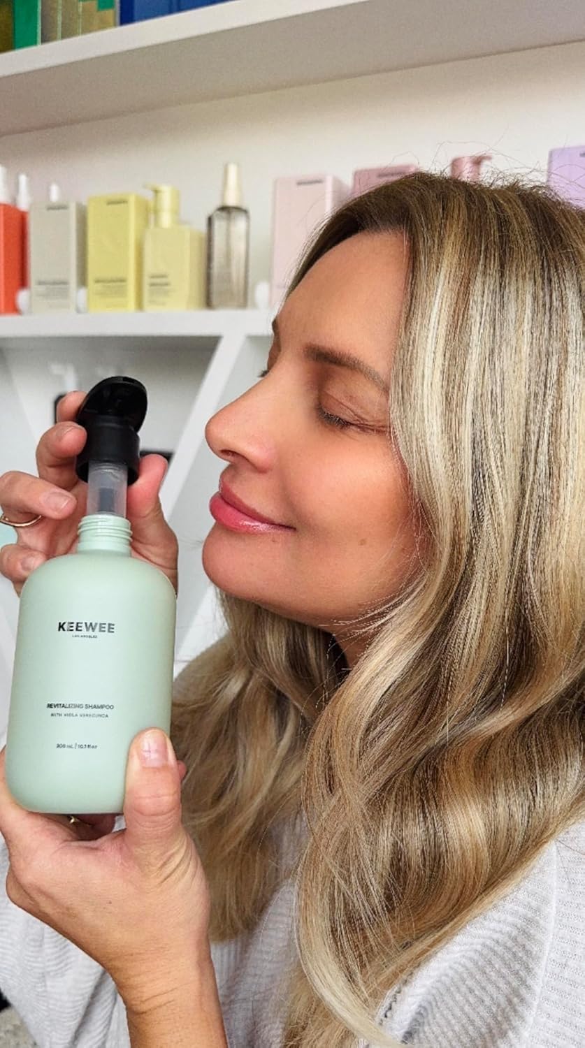 SRILabs KEEWEE Hair Growth Shampoo with Biotin, Niacinamide, Green Tea & Ginkgo – Thickening for Thinning Hair & Hair Loss | Sulfate-Free, Color-Safe, Scalp-Calming