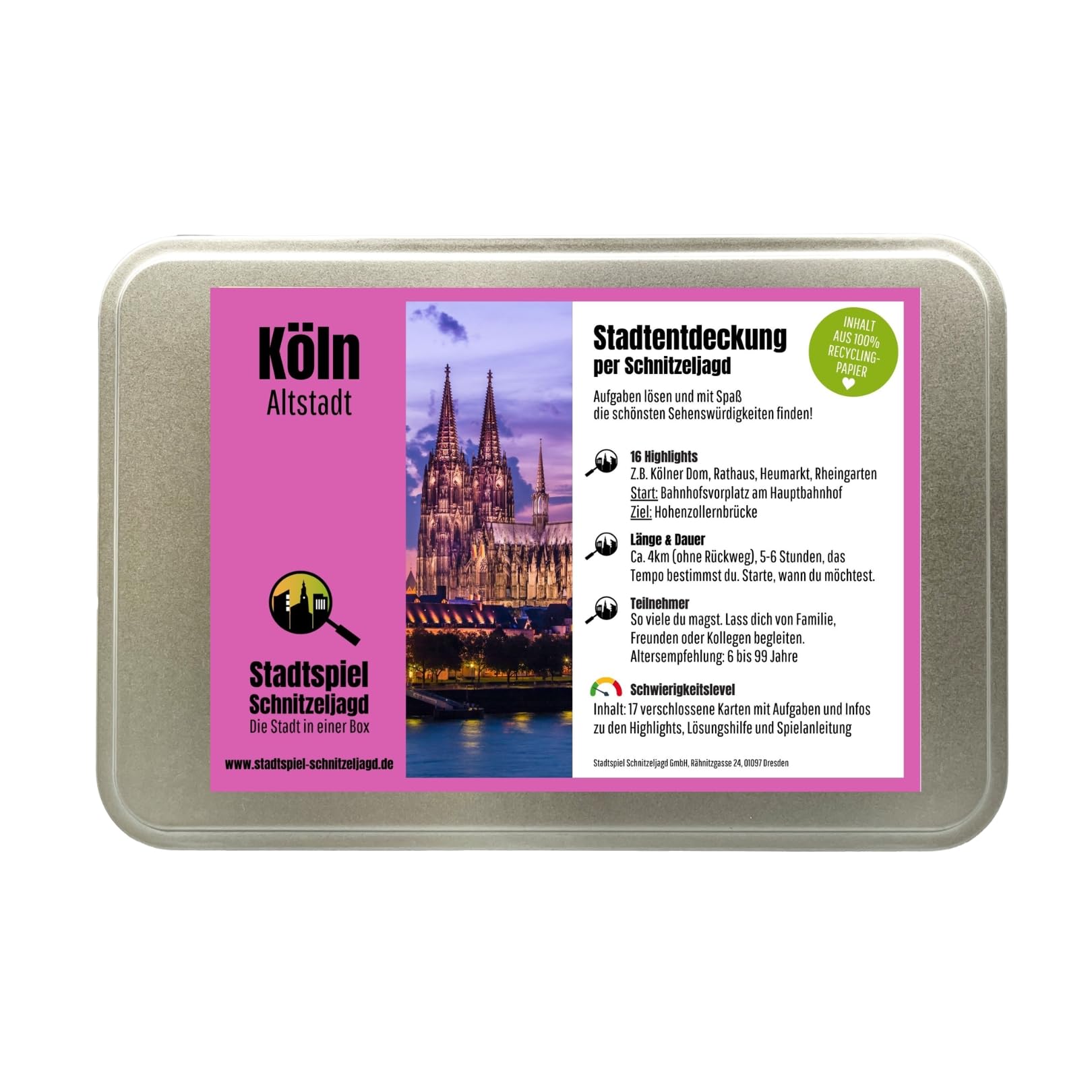 Stadtspiel Schnitzeljagd Köln Altstadt - Entdeckertour | Stadtrallye durch die Kölner Altstadt – ideales Erlebnisgeschenk für Touristen & Einheimische, perfekt für Teamevents